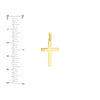 Straight-Edged Polished Cross Pendant
