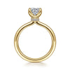 14K Yellow Gold  Round Solitaire Diamond Engagement Ring