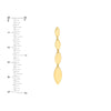 Mirror Graduated Oval Shape Link Dangle Earrings