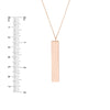 Vertical Engravable Bar Adj. Necklace
