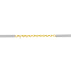 Two-Tone Staple Bar Stations Adjustable Bracelet