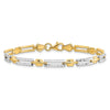 14K w/Rhodium D/C Bracelet