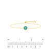 Blue Enamel Round Evil Eye Bolo Bracelet