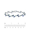 Teal Sapphire and Blue Blossom Bracelet