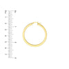 3mm x 40mm Square Tube Hoop Earrings