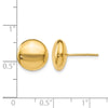 14K Polished Button Post Earrings