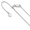 Sterling Silver RH-plt Adjustable 1mm D/C Square Snake Chain