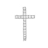 Sterling Silver CZ Curved Cross Stud Earrings