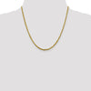 10K 3mm Diamond-Cut Lightweight Rope Chain