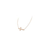 Sterling Silver E2W Small Sideways Cross Necklace