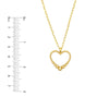 Graduated Beaded Heart Pendant Necklace
