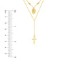 Virgin Mary and Cross Duo Necklace