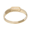 Mini Hexagon Bar Signet Ring