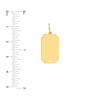 Cutoff Rectangular Engravable Charm
