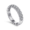 14K White Gold Round Diamond Halo Anniversary Band