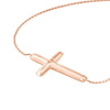 Large Sideways Cross on Chain Bracelet
