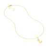 Script 'L' with Diamond Bezel Necklace