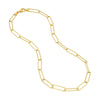 Round Wire Paper Clip Chain Necklace