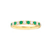 Emerald &amp; Diamond Eternity Band (1/2tcw)