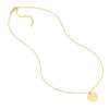 Engravable Disc Pendant Necklace