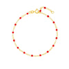 Red Enamel Bead Piatto Chain