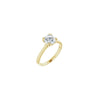 14K Yellow 7 mm Round Solitaire Engagement Ring Mounting