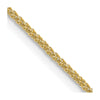 18K 16 inch 1mm Diamond-cut Spiga with Spring Ring Clasp Chain