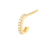 Diamond J-Shaped Mini Huggie Earrings