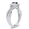 14K 0.40Ct Diamond Sapphire Ring
