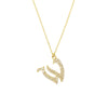 Diamond Gothic 'W' Necklace