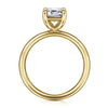 14K Yellow Gold Emerald Cut Solitaire Diamond Engagement Ring