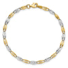 14K Two-tone Polished Fancy Link Bracelet