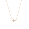 Sideways Mini CZ Fleur-de-Lis Necklace