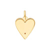 Diamond Fluted Heart Charm