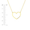 Diamond Row Open Heart Necklace