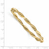 14K Polished and Textured Twist Bangle