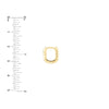 12mm Oblong Polished Mini Hoops