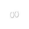 Semi-Twisted Oval Hoop Earrings