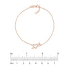 Mini CZ Heart and Arrow Adjustable Bracelet