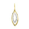Two-Tone Diamond-Cut Double Marquise Earrings