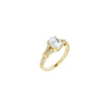 14K Yellow 8x6 mm Oval Engagement Ring Mounting