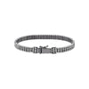 Plated Sterling Silver Triple CZ Row Bracelet