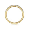 Curved-14K Yellow Gold Diamond Anniversary Band