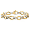 14K Two-tone Polished Fancy Link Bracelet