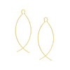Curved Wire Threader Earrings
