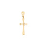 CZ Center Polished Cross Pendant
