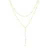 Double Stranded Bead Station Drop Necklace