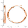 Sterling Silver Rose Gold-plated Polished Hoop Earrings