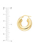 10mm Round High Polished Hoop Earrings