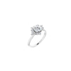 14K White 6.5 mm Round 1/4 CTW Natural Diamond Semi-Set Engagement Ring
